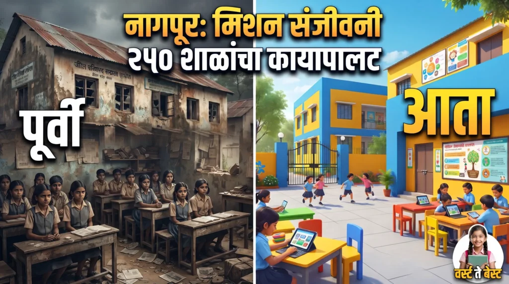 गळकी छते अन् जीर्ण भिंती होणार इतिहास! नागपूर जिल्हा परिषदेच्या 'मिशन संजीवनी'मुळे २५० शाळांचा होणार 'वर्स्ट टू बेस्ट' कायापालट
